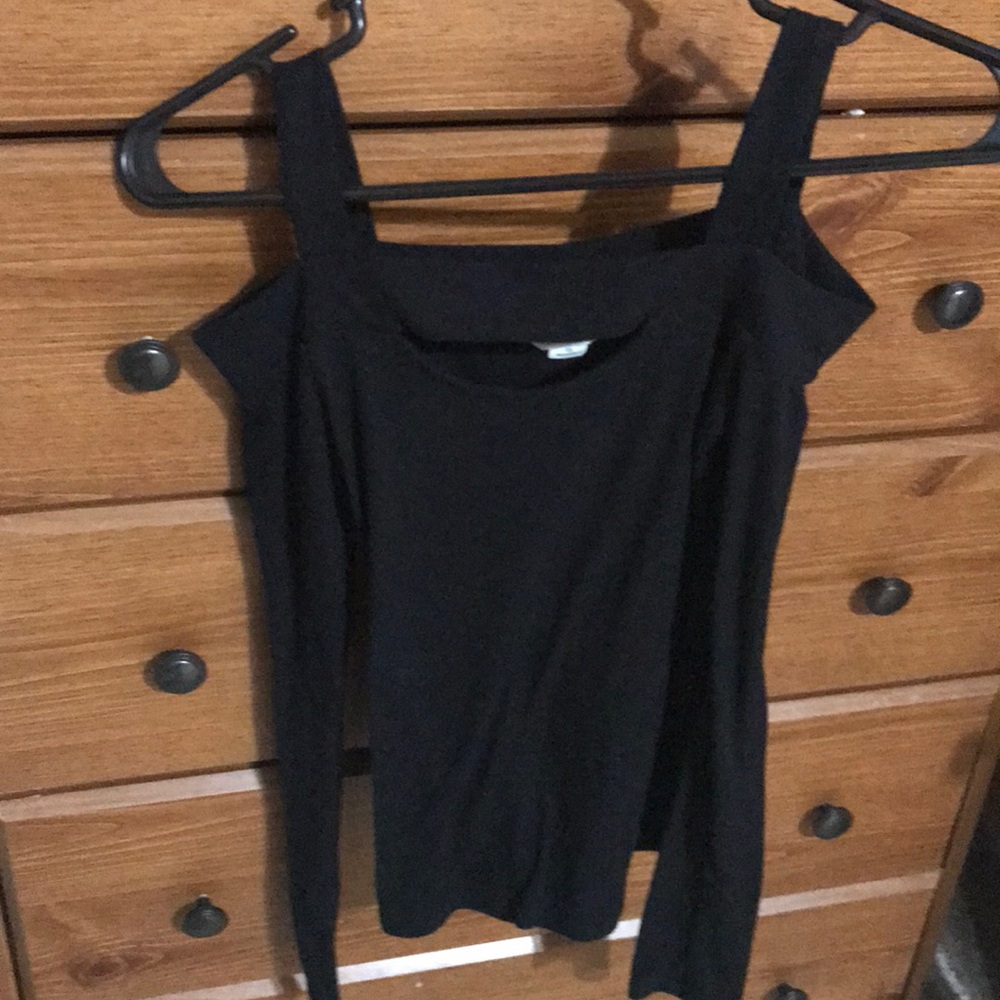 aeropostale, off the shoulder black long sleeve